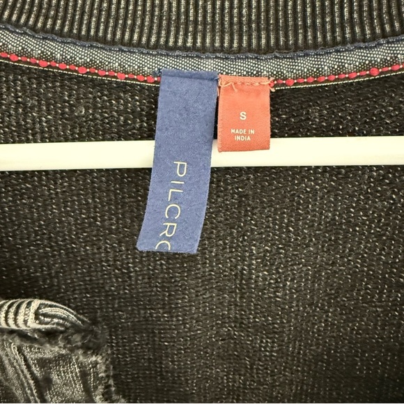 Pilcro Split Hem Charcoal Pullover Sweater Small - Picture 4 of 6